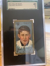 1911 T205 Gold Border Jack Red Murray SGC  3 VG Polar Bear New York Giants