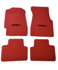 Fit 92-95 Honda Civic 234 Dr Red Floor Mats Carpet Wemblem Fit 92-95 Honda Civic 234 Dr Red Floor Mats Carpet Wemblem