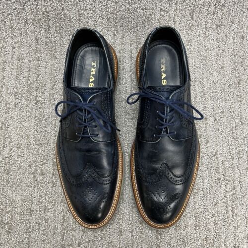 Trask Punta de Ala Zapatos Oxford Para Hombres 9 Azul Cuero Brogue ExtraLigero Vestido Deportivo - Imagen 5 de 24