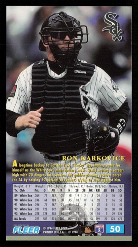 Tarjeta de béisbol Fleer Extra Bases 1994 única alta 2,5" x 4,5" *Tú eliges * - Imagen 40 de 361