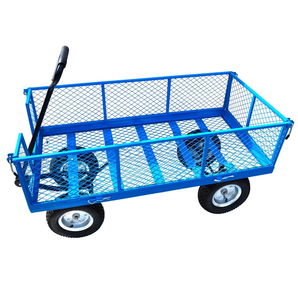 AB TOOLS Large Metal Garden Cart Utility Sack Truck Trolley Heavy Duty Wheelbarrow