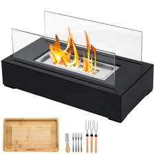 Tabletop Fire Pit with Smores Maker Kit Portable Indoor/Outdoor Mini Small Fi...