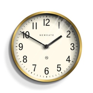 NEWGATE Round Quartz Wall Clock Gold Brass Living Dining Home Office ...