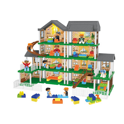 DIY Bausteine Herrenhaus Puppenhaus Spielset, Möbel & Puppen 201 Teile