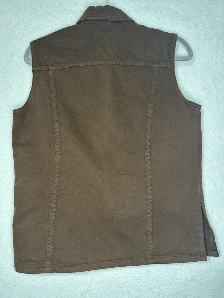 De Colección FDJ Vestido Francés Jeans Usar París Denim Chaqueta Chaleco Mujeres Marrón Talla 10 Foto 2 de 4