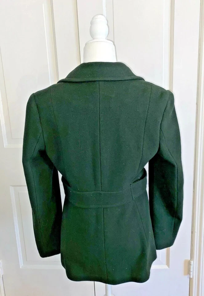 Casaco Kenneth Cole Reaction feminino tamanho 6 verde pavão peito duplo - Imagem 2 de 4