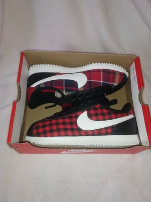 red and black plaid nike cortez