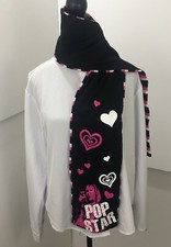 Hannah Montana Winter Scarf Disney Black Pink White Miley Cyrus Pop Star