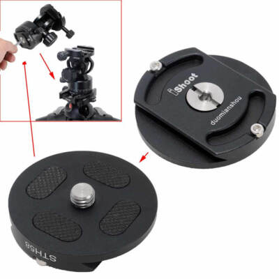 Tripod Head Mount Converter Arca Fit Quick Release Plate Adapter for Ballhead