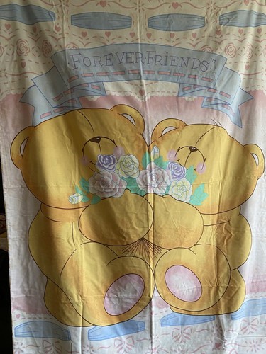 Vintage 1990s Forever Friends Reversible Single Duvet Cover & Pillowcase