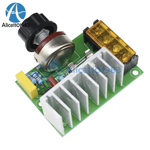 4000W 220V AC SCR Voltage Regulator Dimmer Thermostat Electric Motor Controller - Picture 3 of 10
