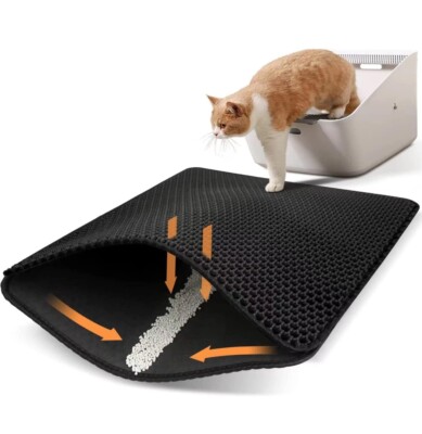 Conlun Cat Litter Mat Cat Litter Trapping Mat, Honeycomb Double Layer Design, Ur