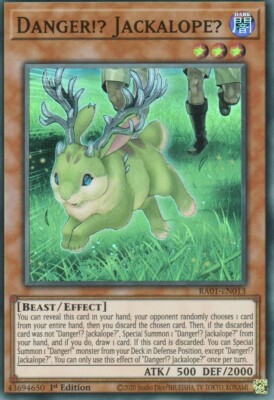 yugioh 1x Danger!? Jackalope? RA01-EN013 SUPER RARE ENGLISCH