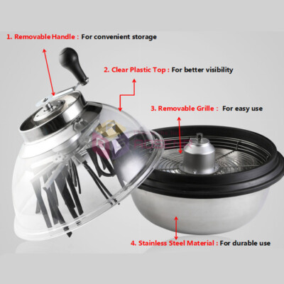 Hydroponics 16" Trim Bowl Trimmer – Electric Spin Cutter For Bud & Leaf Trimming