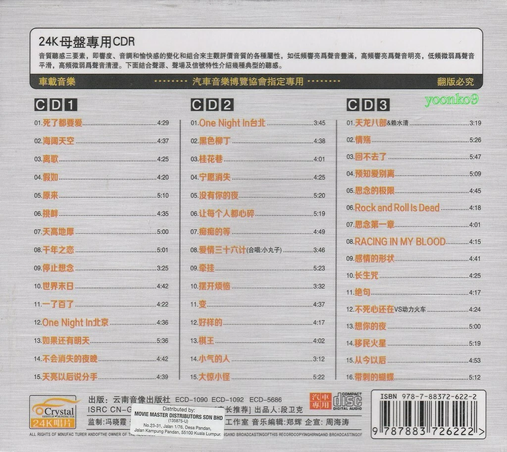 Shin Band 信樂團 摇滚万歲 + Greatest Hit 3 CD 53 Songs 24K Gold Dics