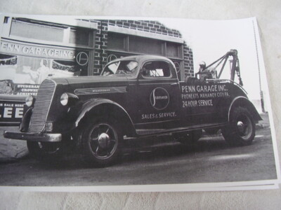 1938  STUDEBAKER  TOW TRUCK 11 X 17  PHOTO /  PICTURE MAHANOY PA
