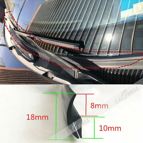 Black 1.7M Car Front Windshield Window Seal Strip Moulding Trim Strip Waterproof - Picture 3 of 7