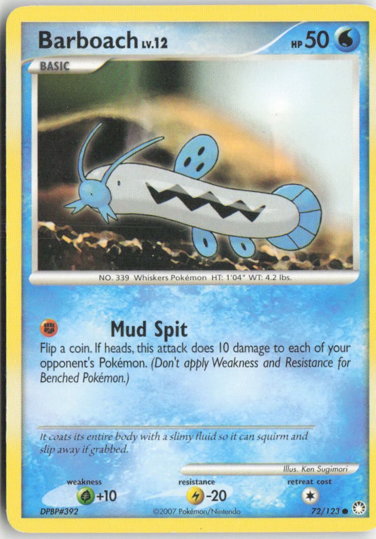 Pokemon Mysterious Treasures #72/123 Barboach