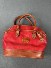 Vintage Dooney Bourke All Weather Leather Satchel Bag Womens Small Red AWL