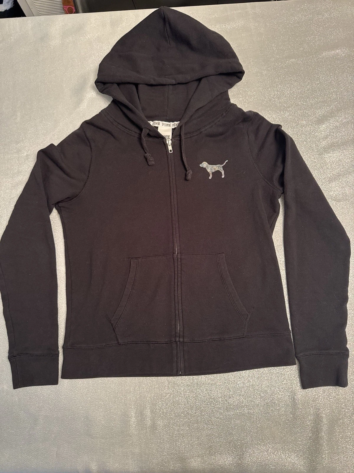 victoria-secret-vs full zip hooded rhinestone love jacket