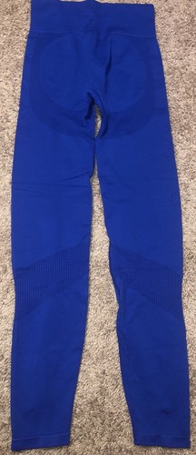 Blue Ribbed Accent Stretch Victorias Secret PINK Active Legging Sz XS/S - Picture 4 of 6