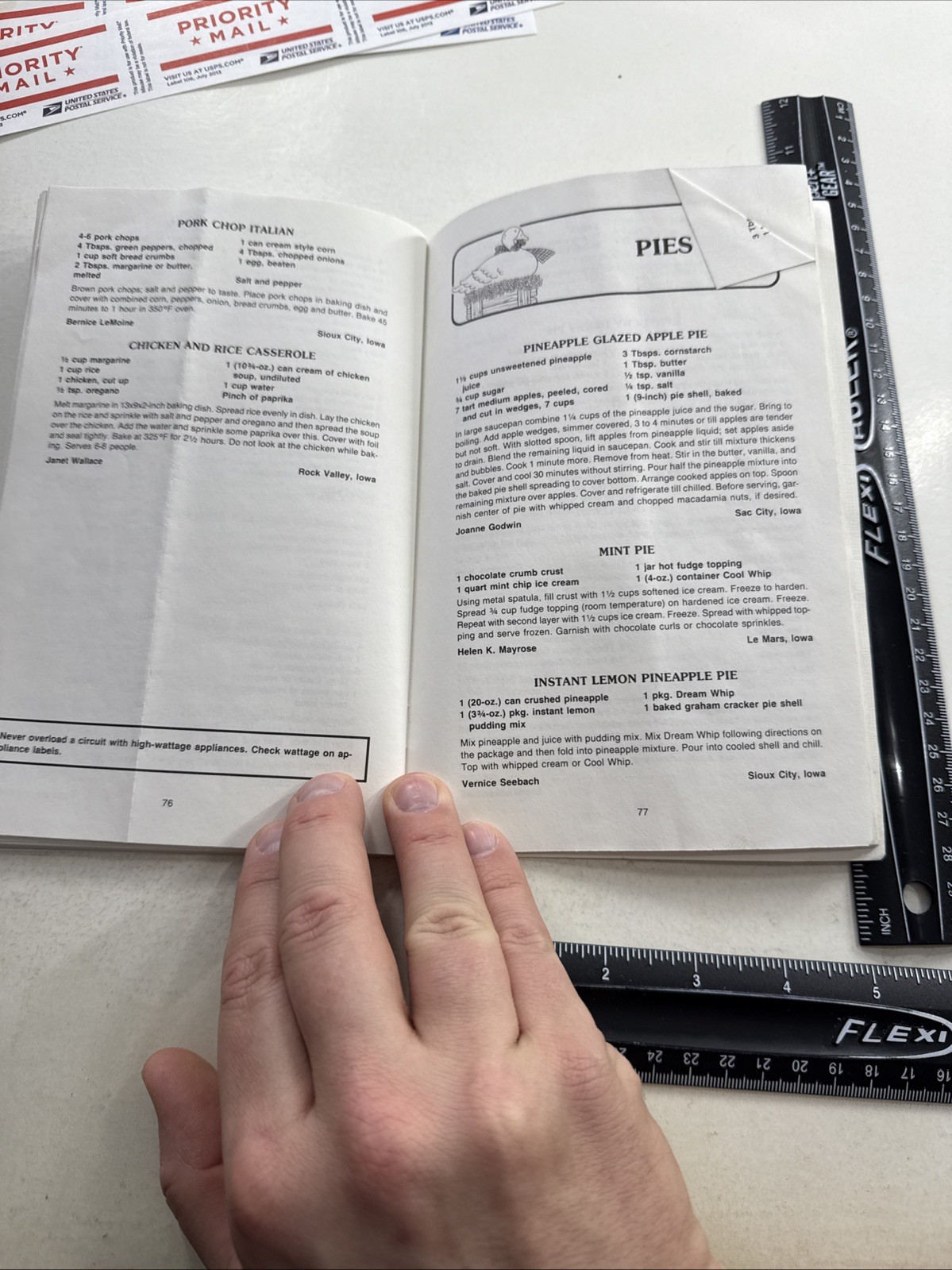 Iowa Holiday Cookbook Christmas ethnic VTG Dutch Raisin cookie Danish Abelskiver