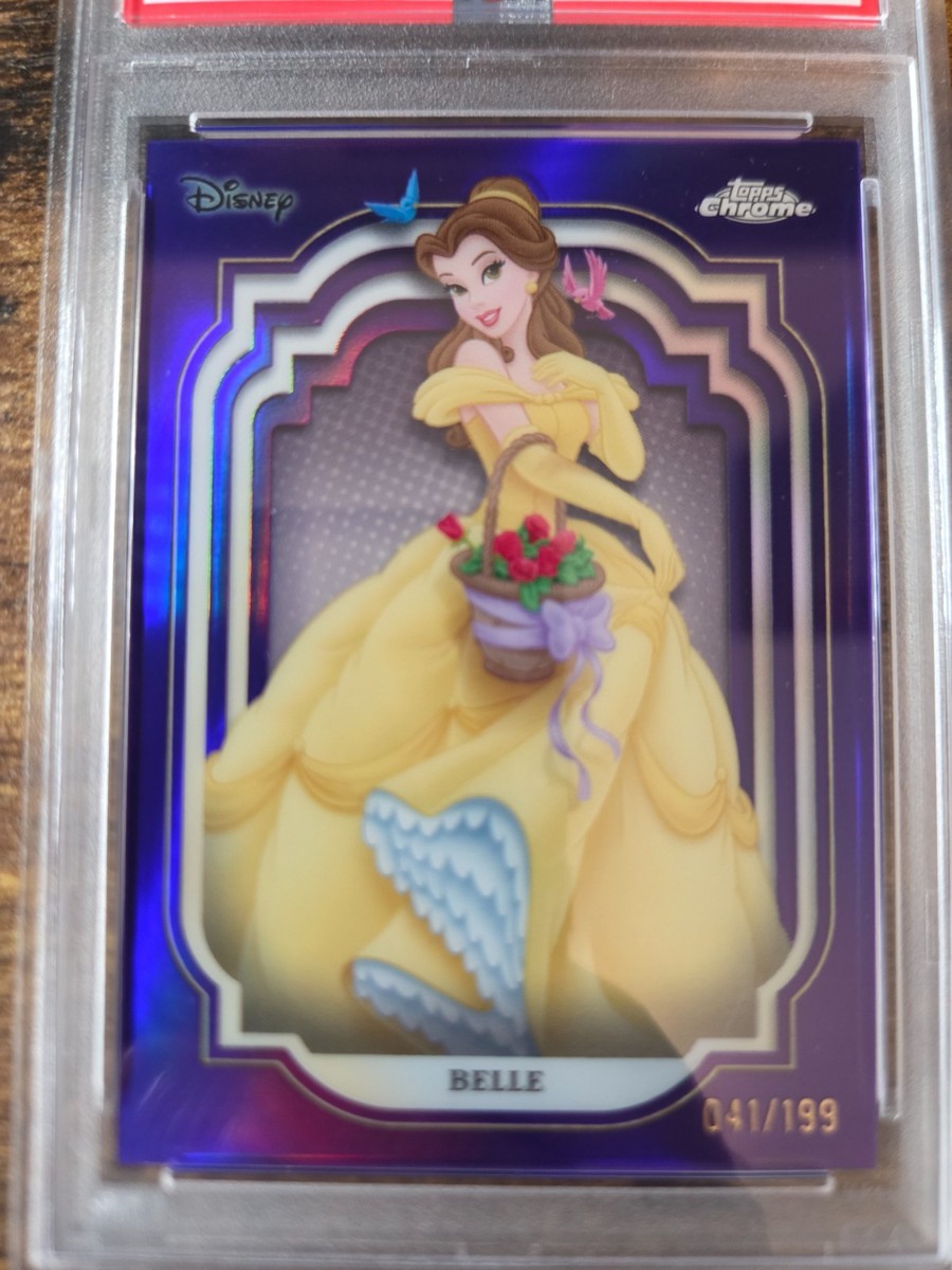 2025 topps chrome Disney Belle 199シリ 2024 Topps Chrome Disney Belle Purple Refractor /199 PSA 10