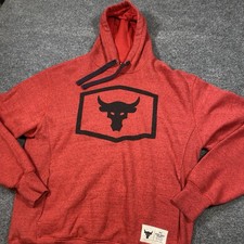 Under Armour Project Rock Brahma Bull Blood Sweat Respect Hoodie Mens Medium