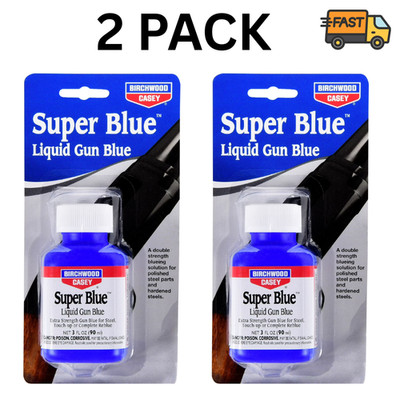 2 Pack Birchwood Casey Super Blue Liquid Gun Blue Metal Finish Restorer