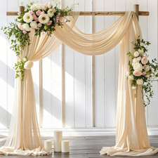 Wedding Arch Draping Fabric 30'' X 18FT Sheer Chiffon Arch Drape Backdrop