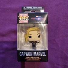 Captain Marvel Funko Pocket Pop Keychain Keyring Boxed Superhero Bobble Head