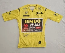 Jonas Vingegaard signed 2022 Tour de France yellow cycling jersey Jumbo *PROOF*
