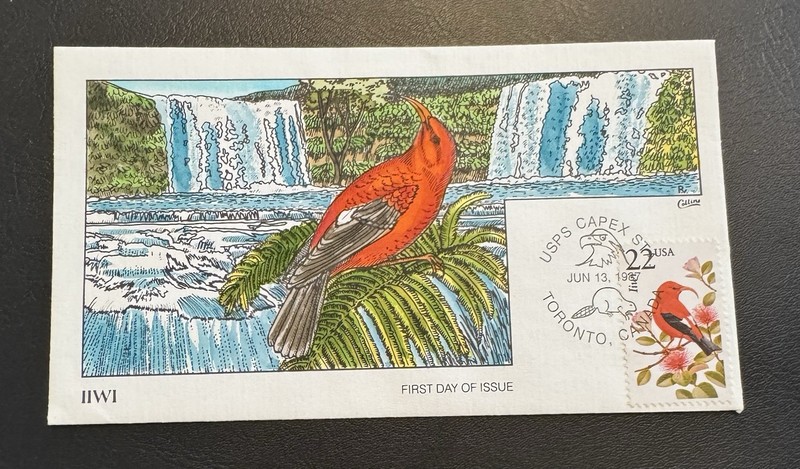 US Iiwi Collins Handpainted First Day Cover- 1987