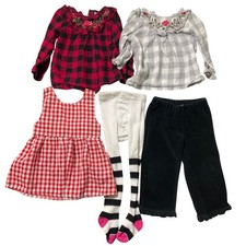 Wonder Nation Bundle of Toddlers Girls Clothes size 18M - 24M Red Black