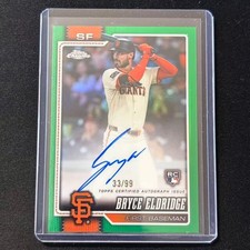 ⚙️BN 2026 TOPPS CHROME BASEBALL AUTO GREEN REFRACTOR /99 RC BRYCE ELDRIDGE