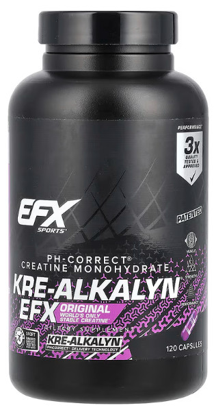 EFX Sports, Kre-Alkalyn® EFX, 1500 mg, 120 cápsulas (750 mg por cápsula)