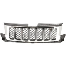 Grille For 2011-2013 Jeep Grand Cherokee Chrome Shell With Painted Black Insert
