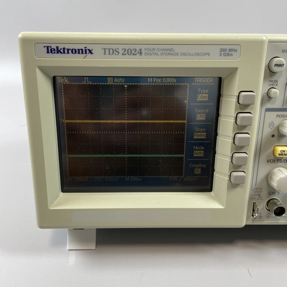 Tektronix TDS2024 Digital Storage Oscilloscope 4ch 200MHz 2GS/s Tested Used - Image 3 of 4
