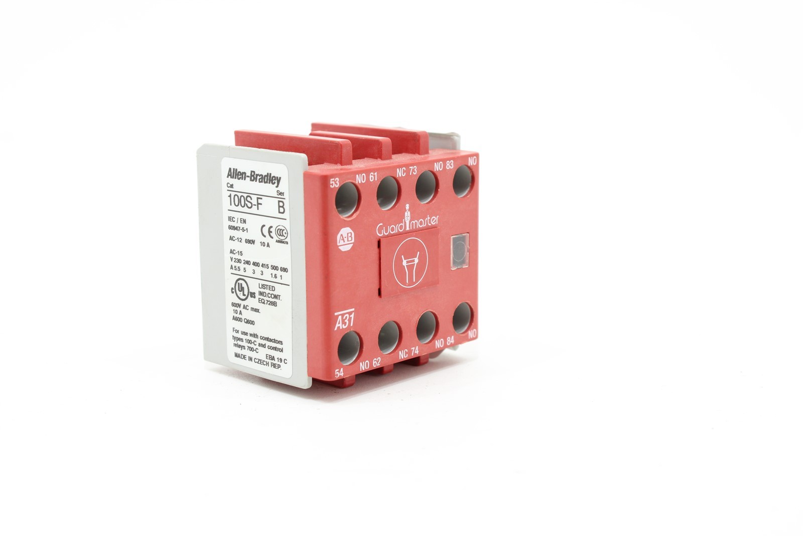 Allen-Bradley 100S-FA31 Guardmaster Safety Auxiliary Contact | 3 NO-1 NC