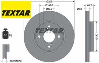2X Bremsscheibe Textar 92303703 2 Bremsscheiben Vorderachse Vorne FüR Suzuki