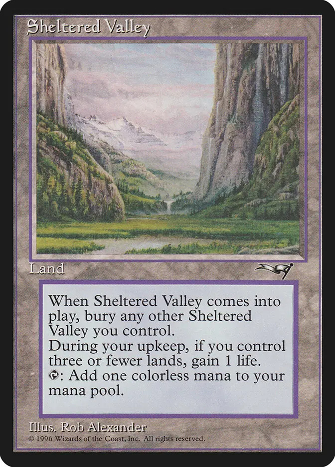 Sheltered Valley, Alliances, Magic The Gathering