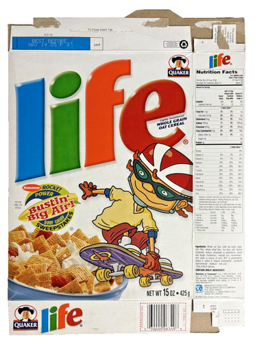 2004 Quaker Rocket Power Sweepstakes Life Cereal Box