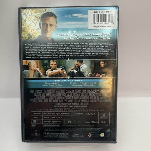 James Bond DVD Casino Royale Widescreen 2007 + Quantum of Solace 2009 Lot o 2 - Picture 5 of 12