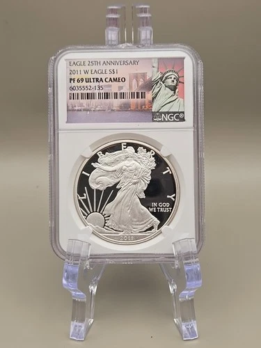 2011 W American Silver Eagle NGC PF69 Ultra Cameo - 25th Anniversary