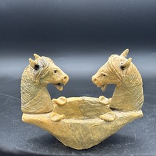 Folk Art Dueling Donkey Ashtray