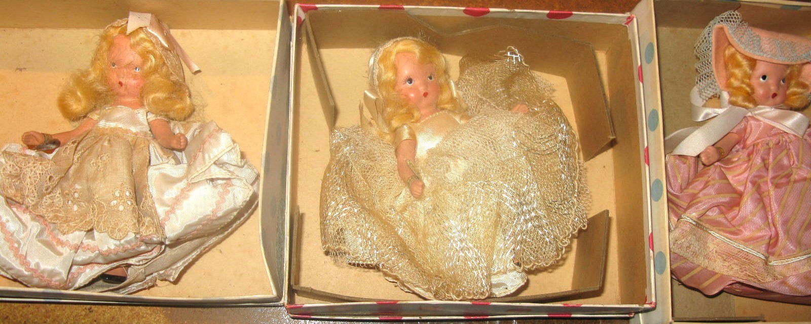 Vintage Nancy Ann Storybook  Doll Assortment  Nursery Rhyme Series 3 Total
