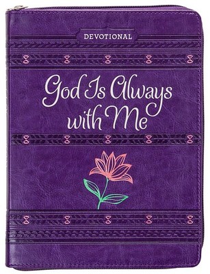 God Is Always With Me Ziparound Devotional (Faux Leather)   Engaging D .. NEW