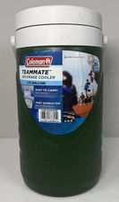 Coleman 1/2 Gallon Beverage Cooler. Insulated. Model 6009. Handle & Spout. Green