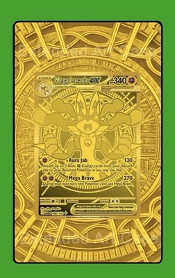 gold lucario pokemon card Shop [Traditional Chinese] Mega Lucario ex / 超級路卡利歐ex 092/063 MUR M1L –  TCGHOBBY main image 0