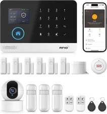 Wireless Home Security System, 17-Piece Kit, Outdoor Camera, Phone APP Alert,...